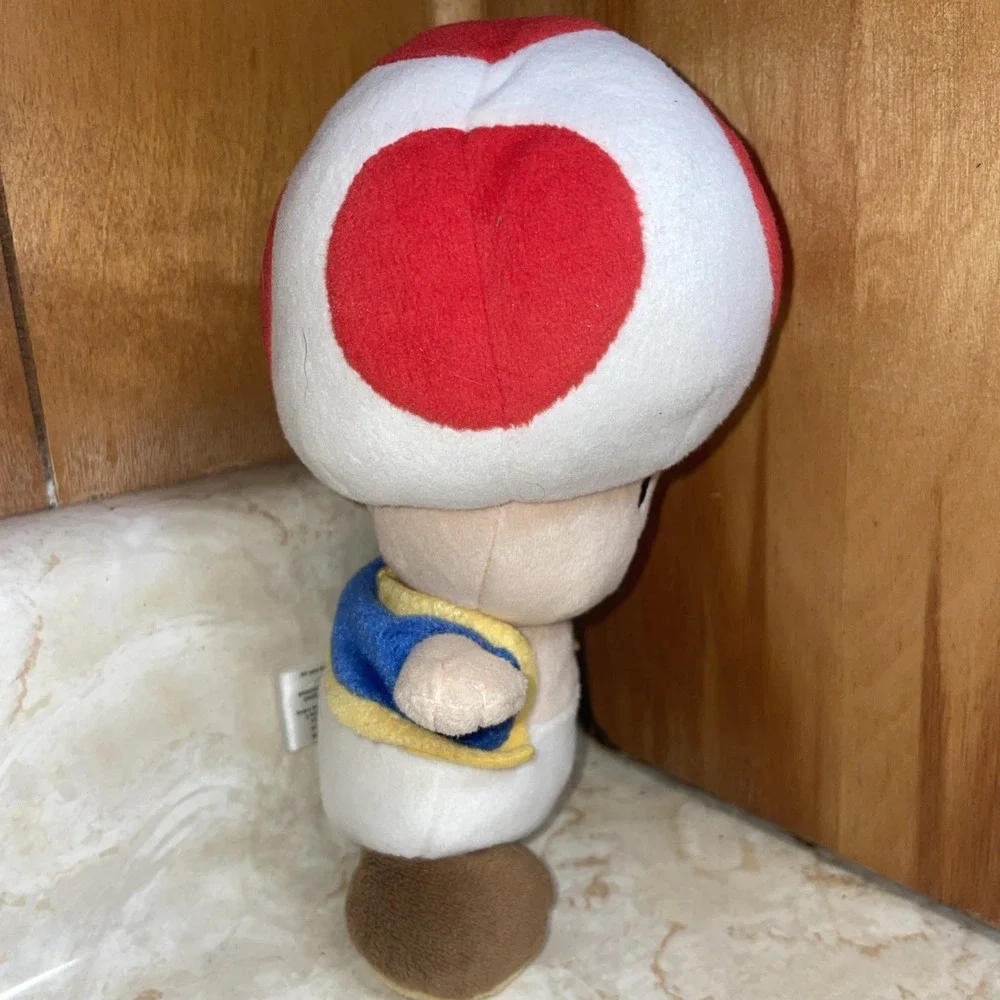 2017 Nintendo licensed Super‎ Mario Plush Toy 8 Toad CLEAN
